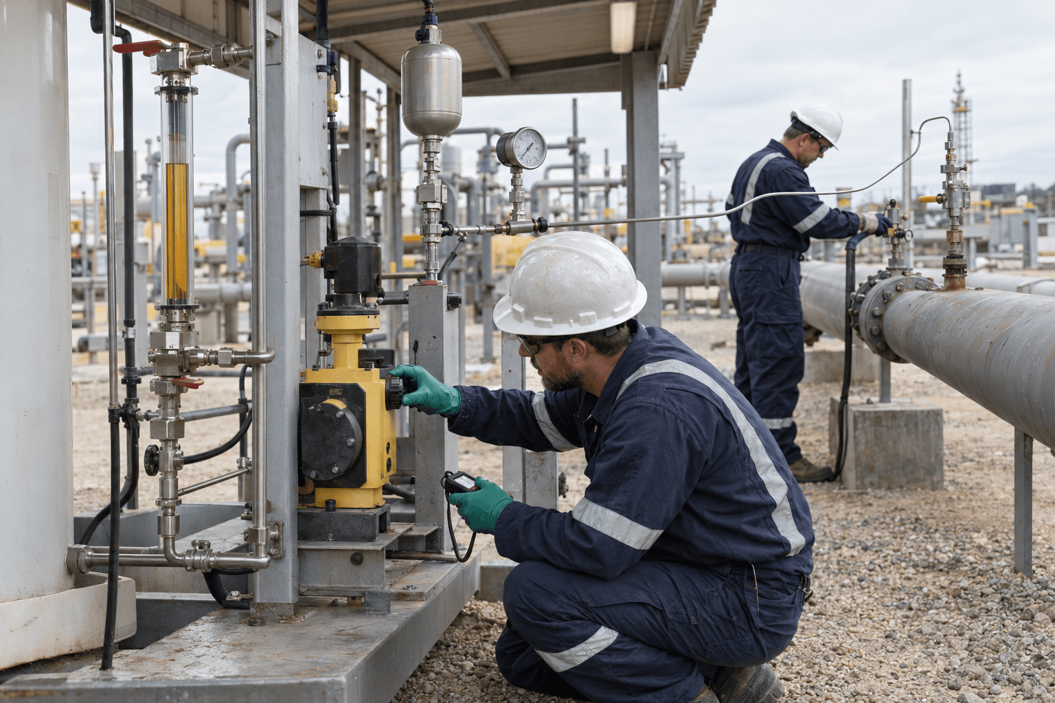 Field evaluation of a corrosion inhibitor chemical injection system