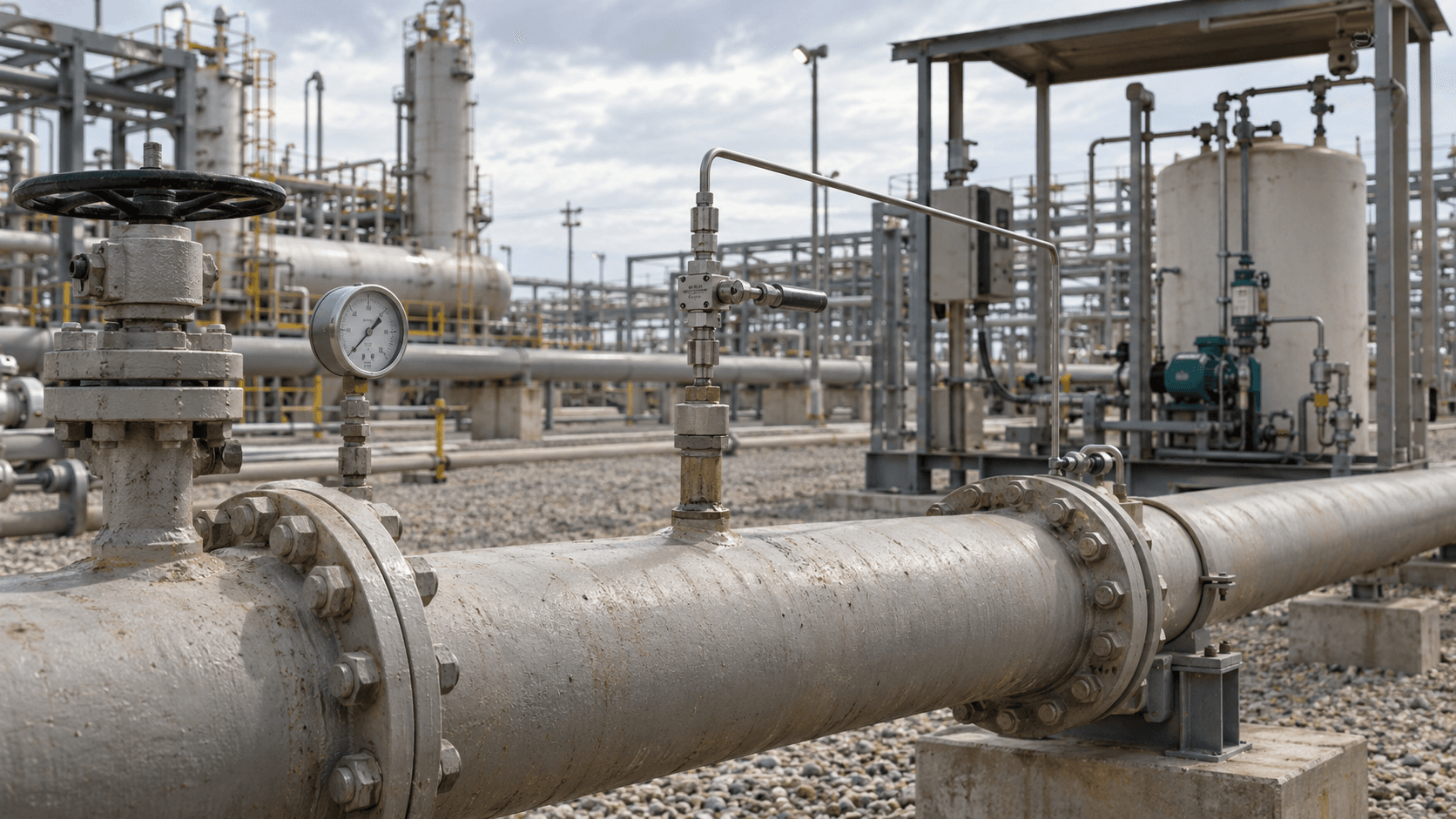 Corrosion inhibitor injection system on a wet-gas production pipeline
